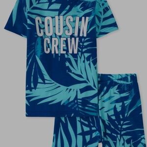 The Children's Place Teal and Navy Pajama Set